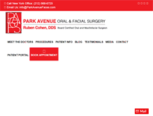 Tablet Screenshot of parkavenuefaces.com